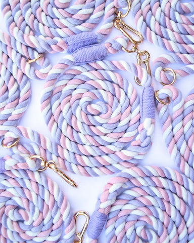 Cotton Candy Rope Dog Leash