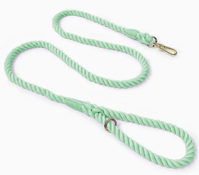 Mint Green Rope Dog Leash