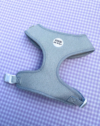 Silver Glitter: Adjustable Dog Harness